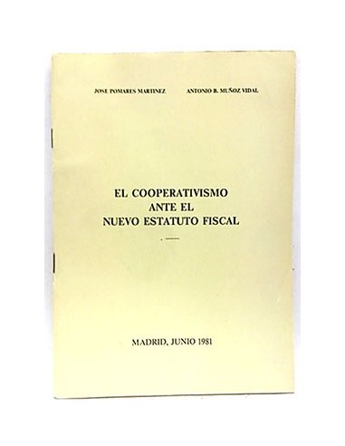 El Cooperativismo Ante El Nuevo Estatuto Fiscal