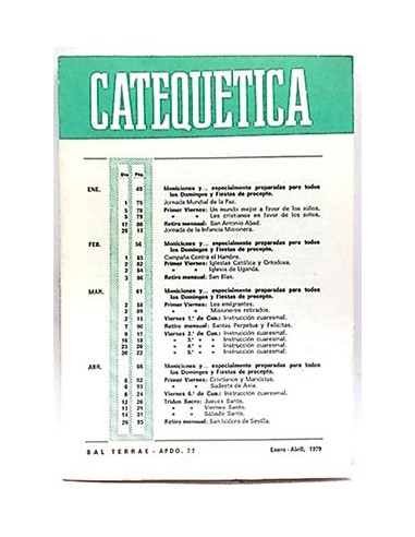 Catequetica Enero-Abril 1979