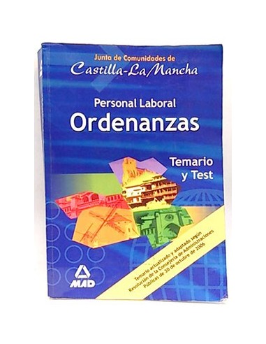 Personal Laboral Ordenanzas. Junta De Comunidades De Castilla - La Mancha. Temario Y Test