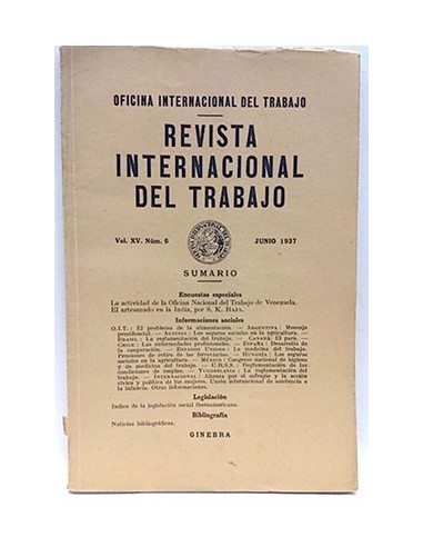Revista Internacional Del Trabajo (Vol.Xv. Num. 6) Junio 1937