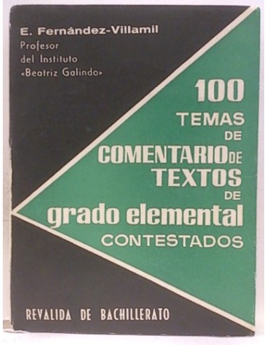 100 Temas De Comentario De Textos De Grado Elemental Contestados