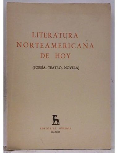 Literatura Norteamericana De Hoy. Poesía Teatro - Novela)